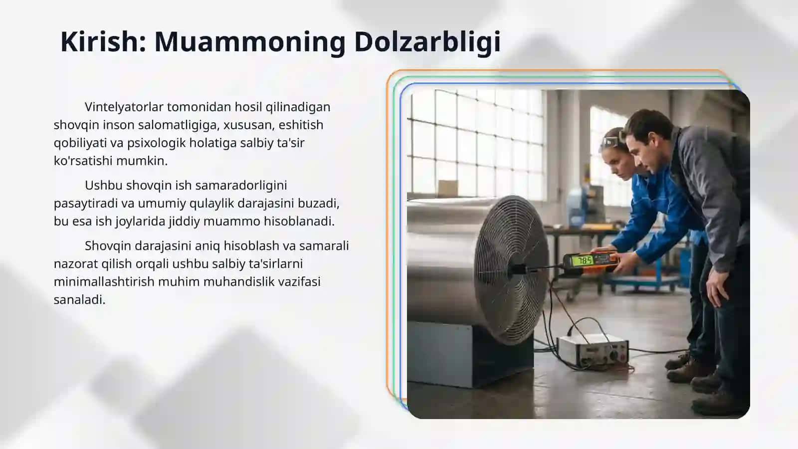 Vintelyatordan chiqayotgan shovqi darajasini hisoblash 3