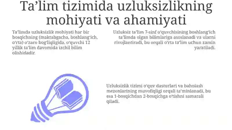 Ta'lim tizimida uzluksizlik: asosiy tamoyillar va yo'nalishlar 3
