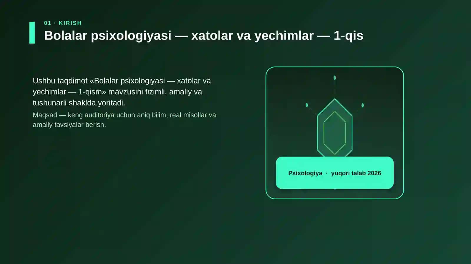 Bolalar psixologiyasi — xatolar va yechimlar — 1-qism 3