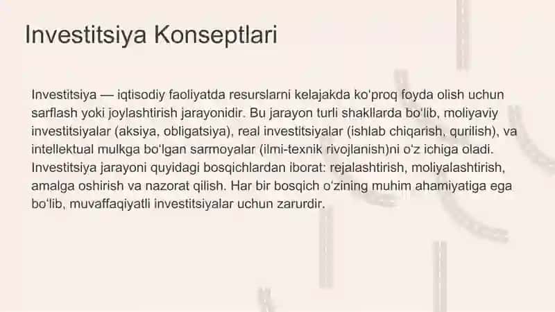 Shaxsiy biznesni investitsiyalash 3