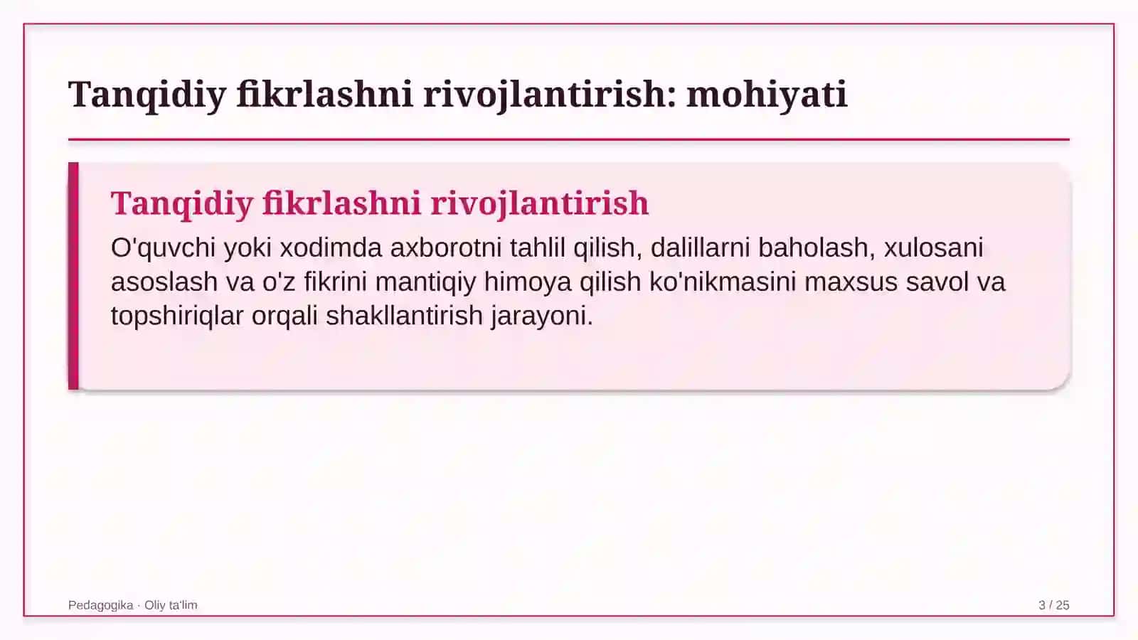 davlat universitetlarida tanqidiy fikrlashni rivojlantirish 3542 3