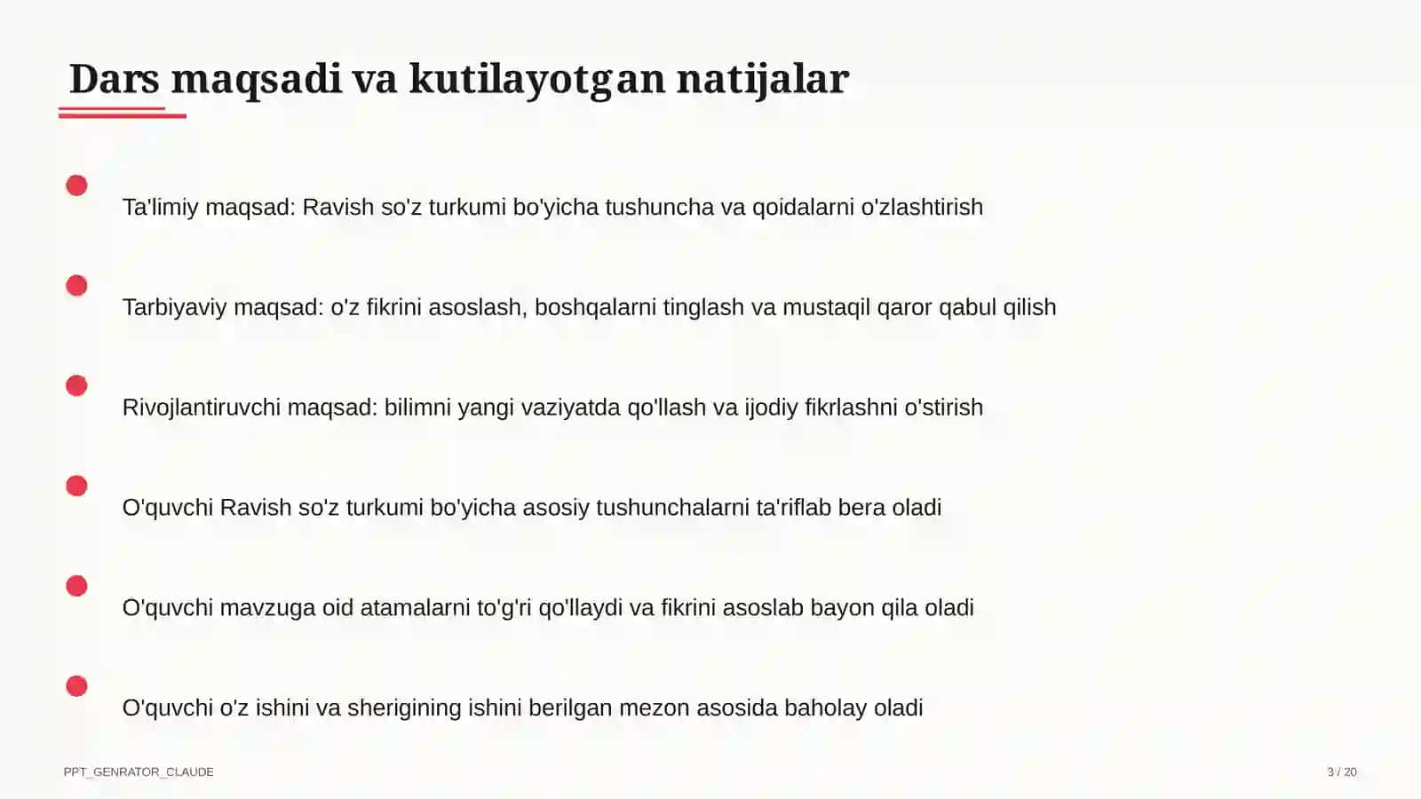 Ravish so'z turkumi (7-sinf) 3