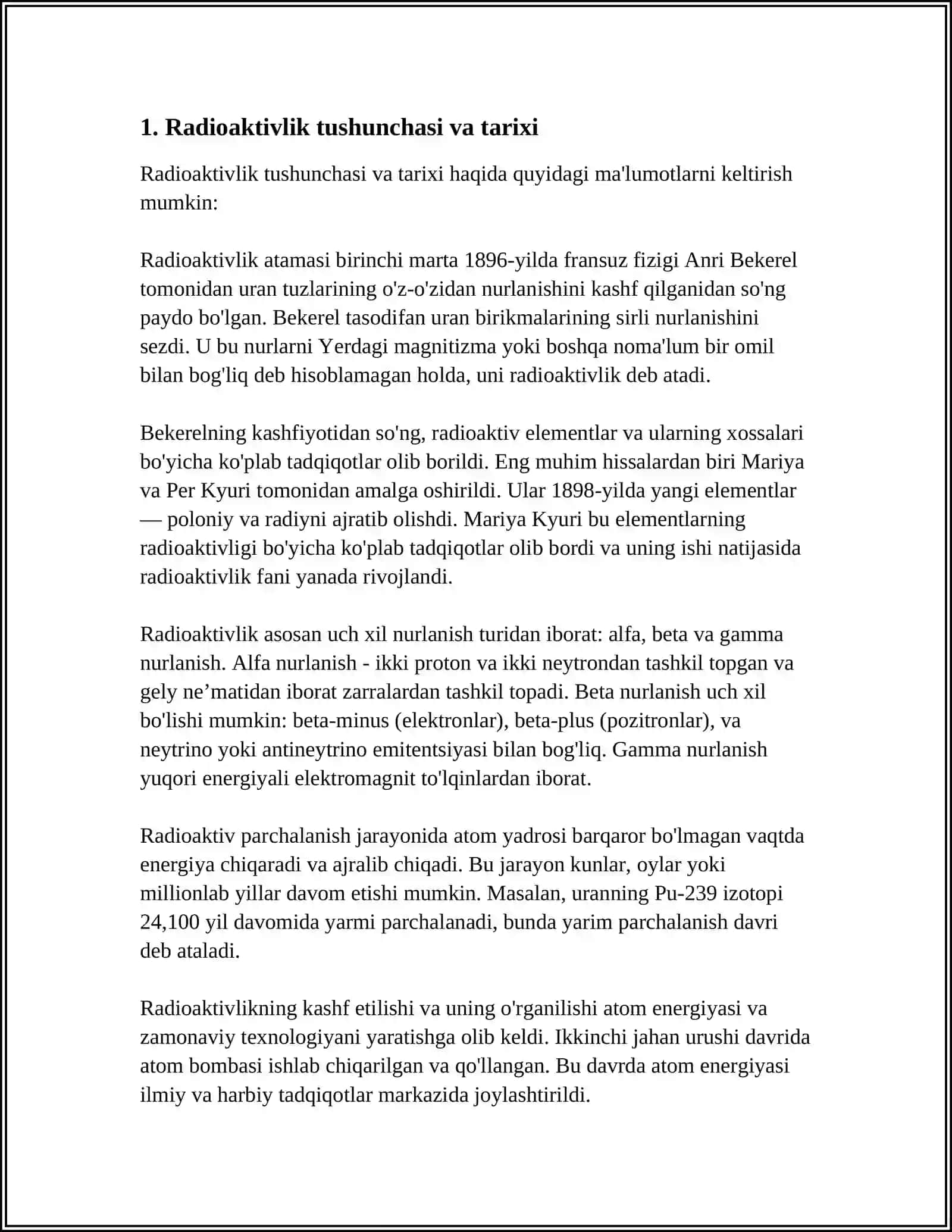 RADIOAKTIVLIK VA UNING OQIBATLARI 3