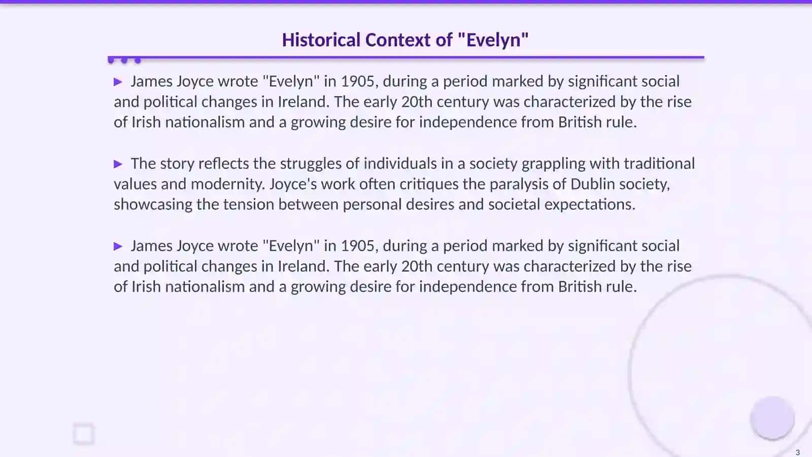Evelyn by James Joyce 3