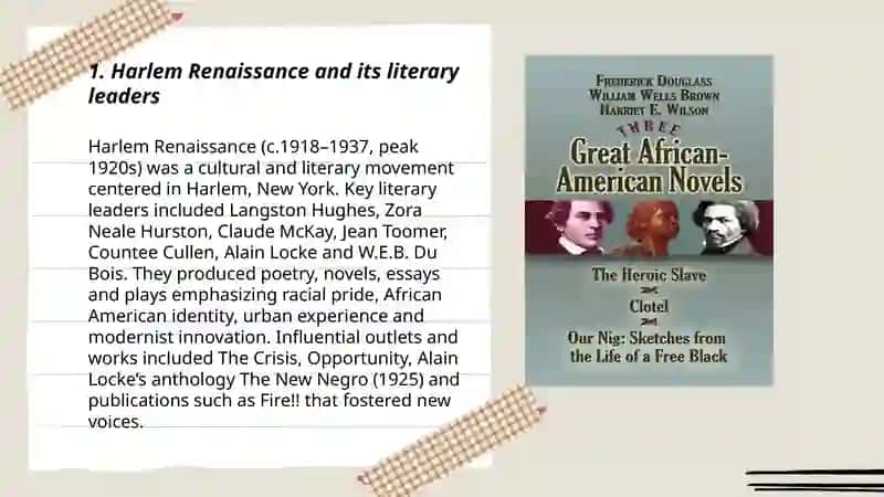 Africa-American literature of 20th century 3
