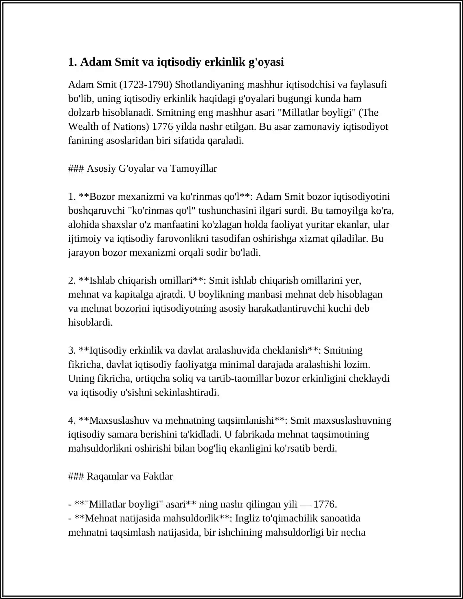 ADAM SMIT VA DAVID RIKARDONING IQTISODIY TALIMOTLARI 3