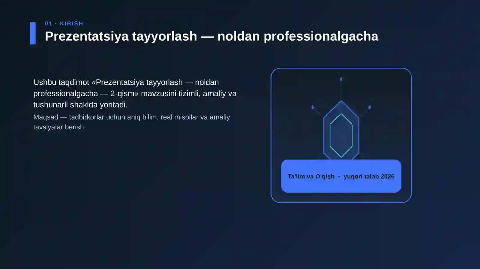 Prezentatsiya tayyorlash — noldan professionalgacha — 2-qism 3