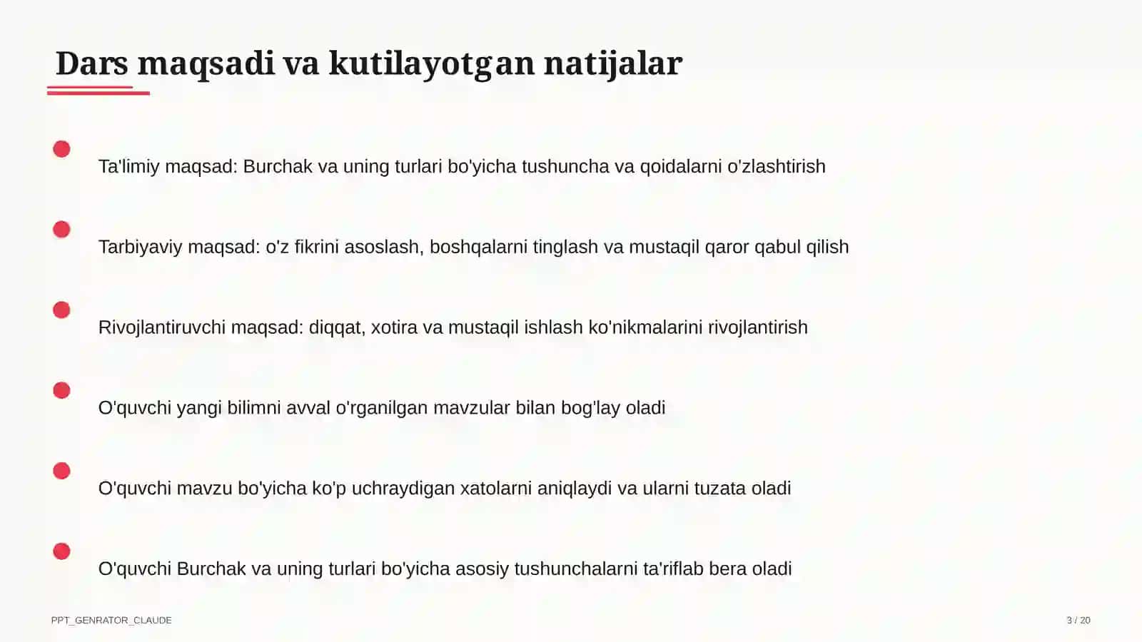 Burchak va uning turlari (4-sinf) 3