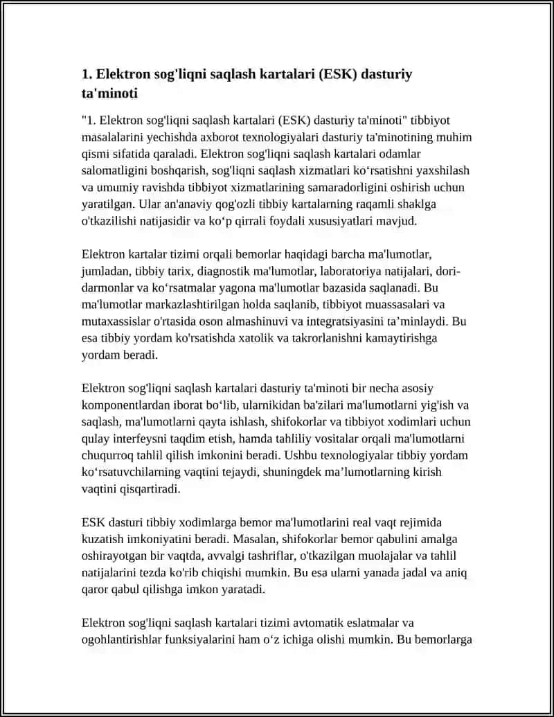 Elektron sog'liqni saqlash kartalari (ESK) dasturiy ta'minoti 3