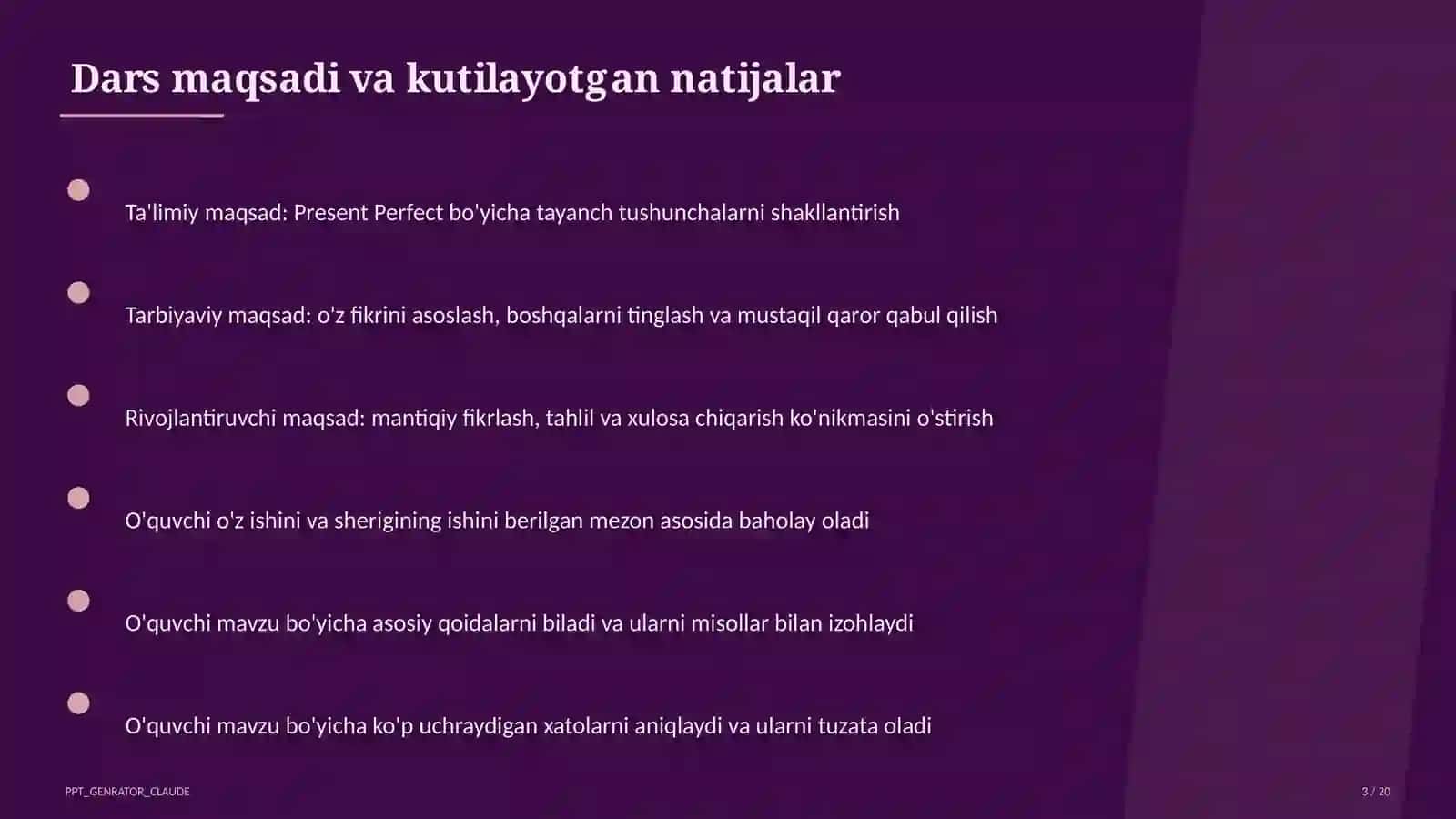 Present Perfect (8-sinf) 3