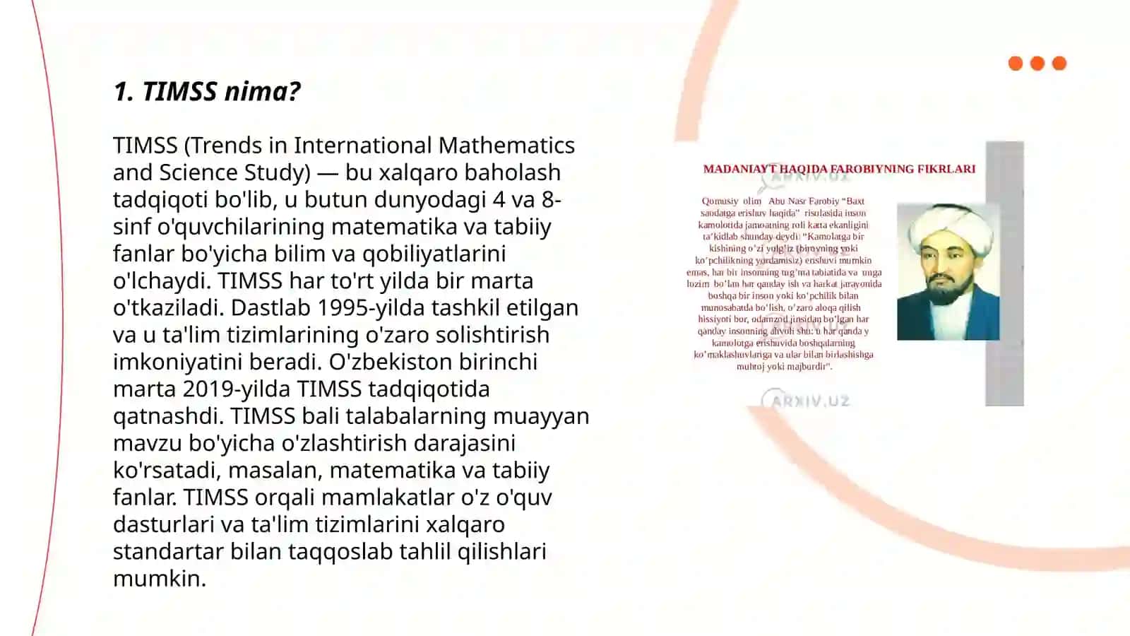 TIMSS haqida slayd 3