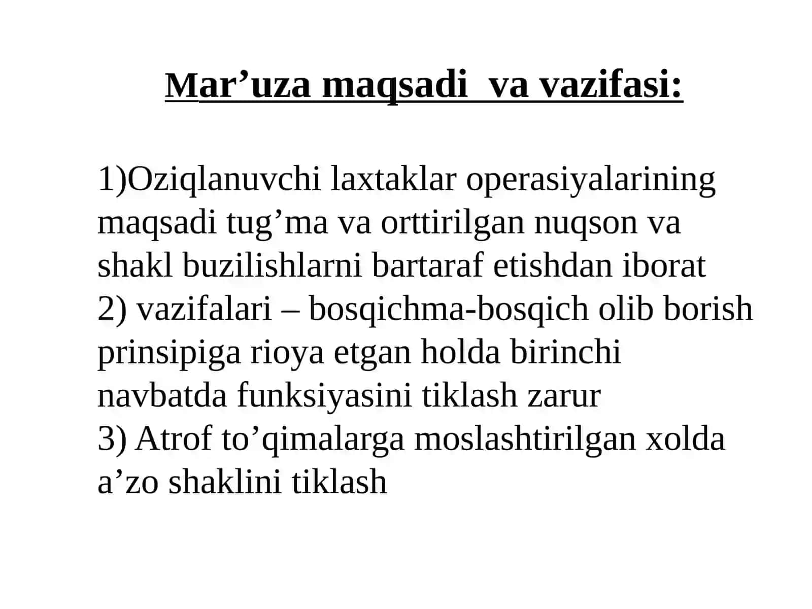 OZIQLANUVCHI OYOQCHALI LAXTAKLAR  YORDAMIDA PLASTIKA QILISH 3