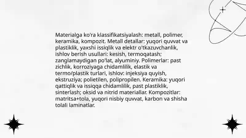 Umumlashgan texnologik jarayon kiruvchi detallarni klassifikatsiyalash usullari 3