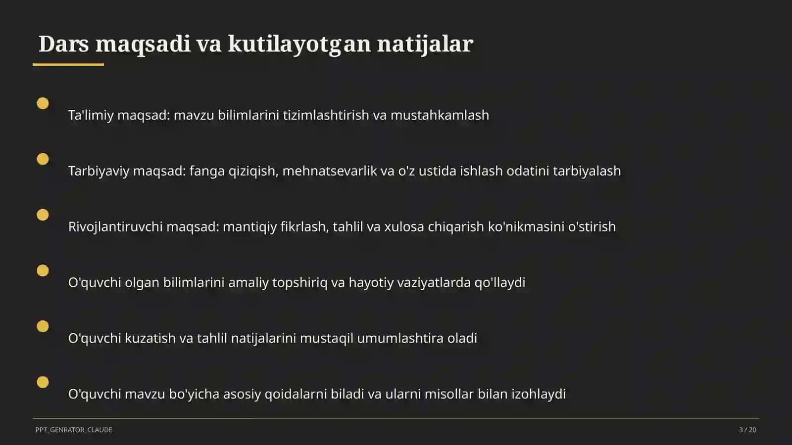 Qurilish chizmalari: bino plani (9-sinf) 3