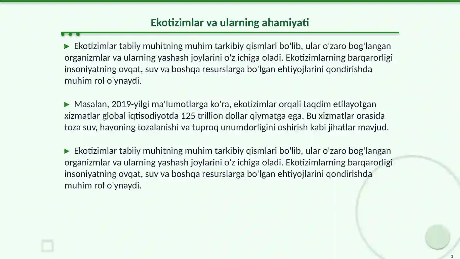 Ekotizimlarni oʻzgarishi. Subseddiya hodisasi 3