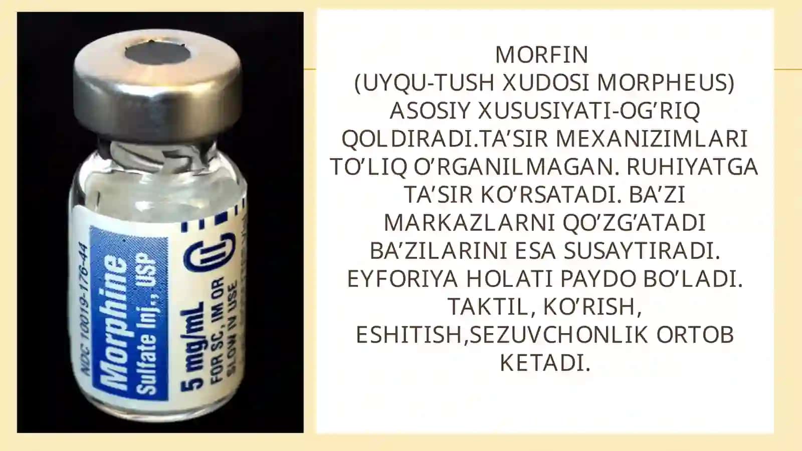 Analgetiklar.Narkomaniya va uning asoratlari 3