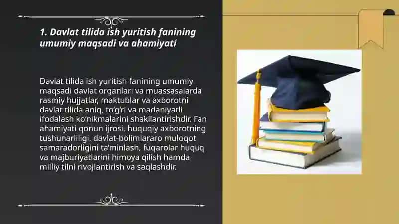 Davlat tilida ish yuritish fanining maqsad va vazifalari 3