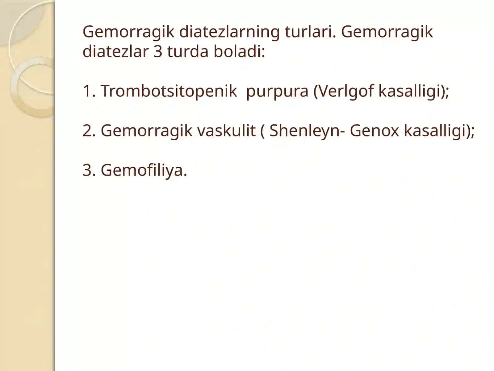 Gemorragikdiatezlarningko’rinishlari 3
