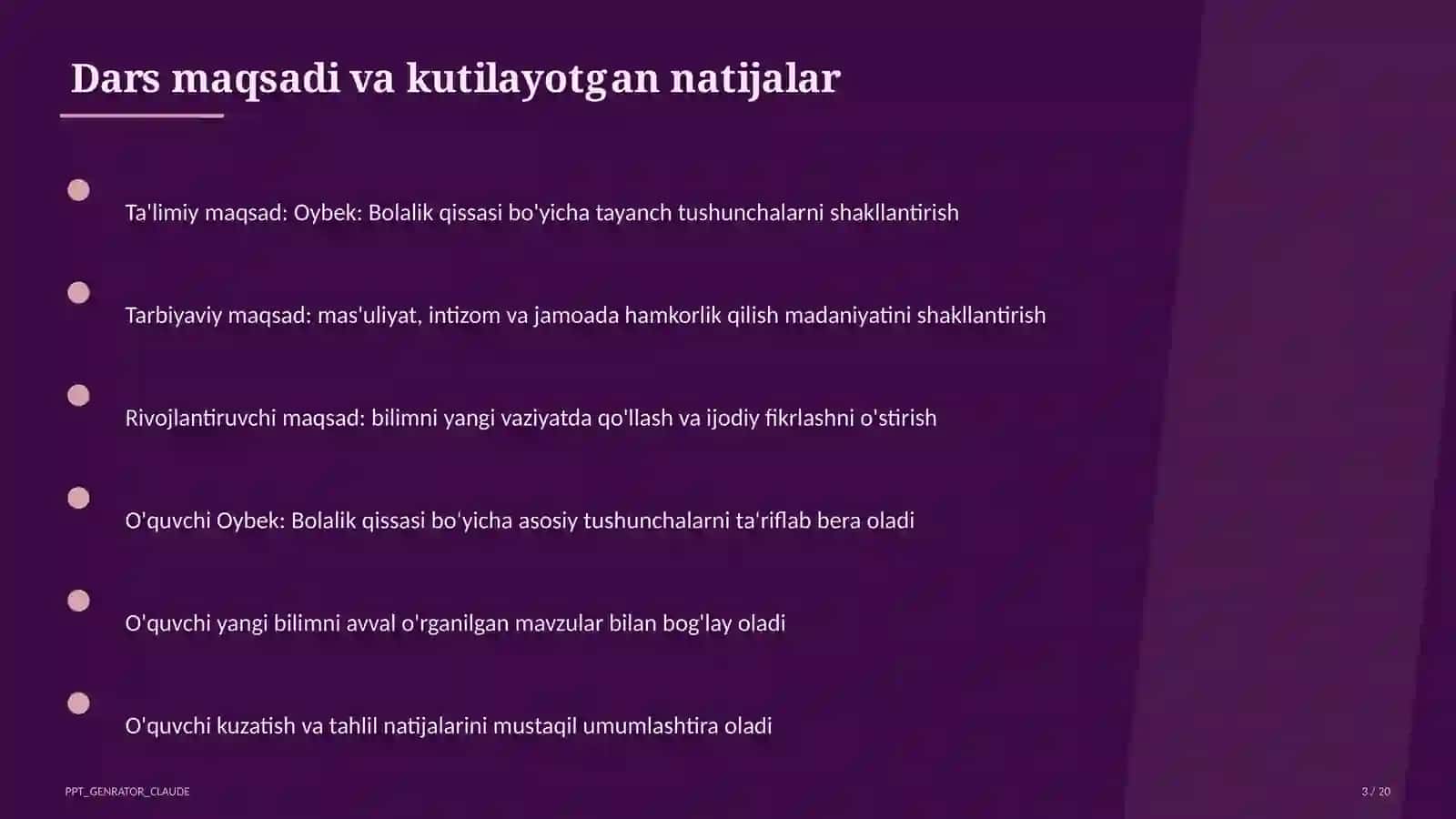 Oybek: Bolalik qissasi (6-sinf) 3