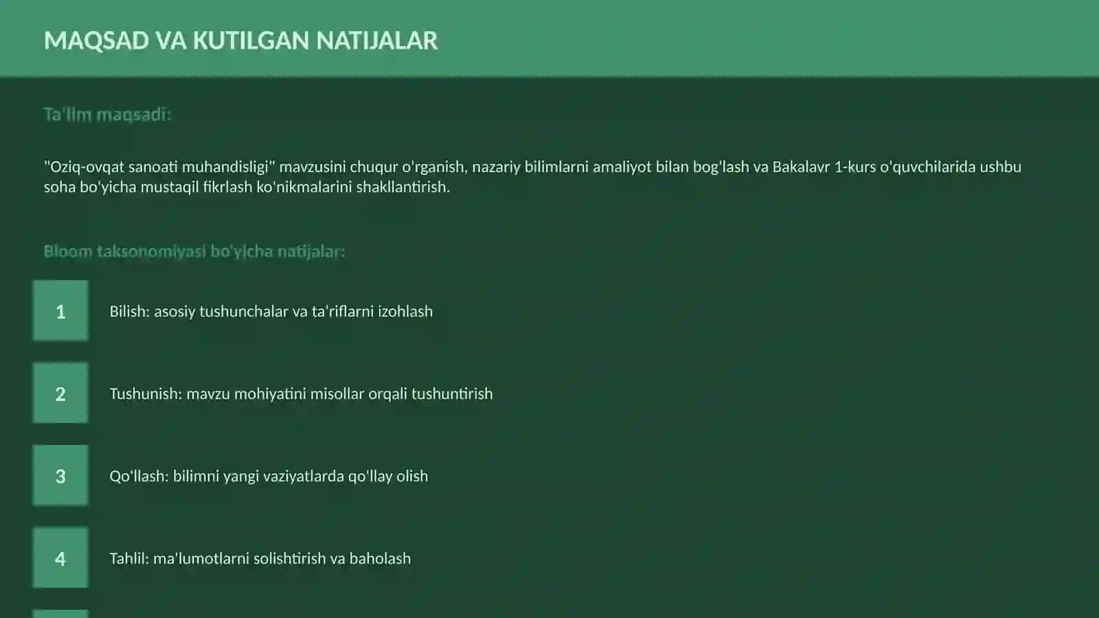 Oziq-ovqat sanoati muhandisligi 3