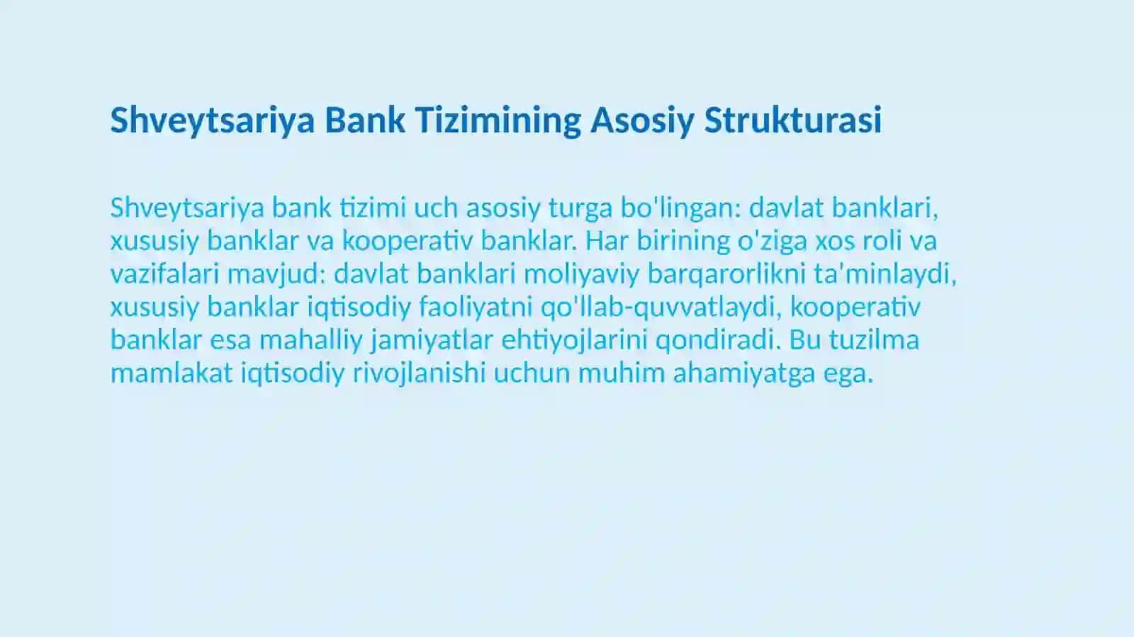 Shveytsariya Bank Tizimining Asosiy Strukturasi 3