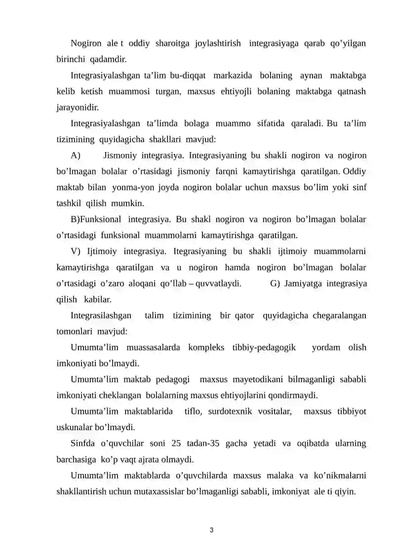 IMKONIYATI CHEKLANGAN BOLALARNI INKLYUZIV TA’LIMNI JORIY ETISHDA MAKTABGACHA TA’LIM MUASSASALARI RAXBARIYATI VA PEDAGOGOLARNING VAZIFASI 3