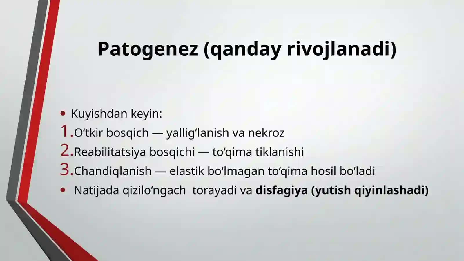 Qizilo’ngach kuyishlarida bujlash operatsiyalar 3