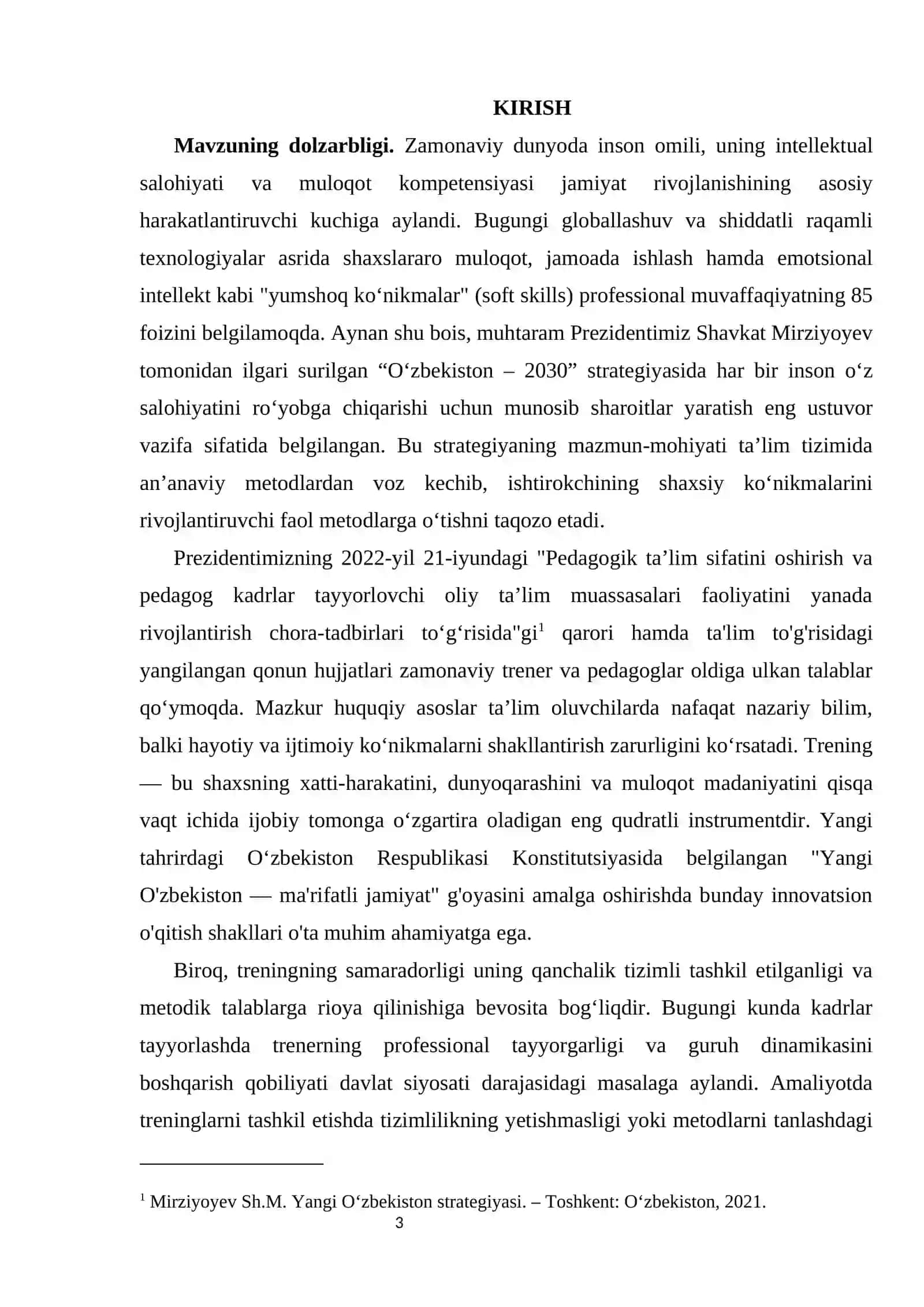 Treningni tashkil qilish va oʻtkazishga qoʻyiladigan talablar 3