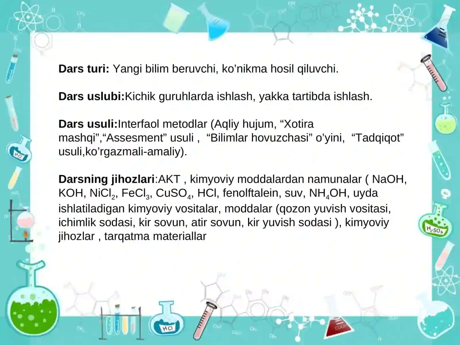 Asoslarning olinishi va xossalari 3