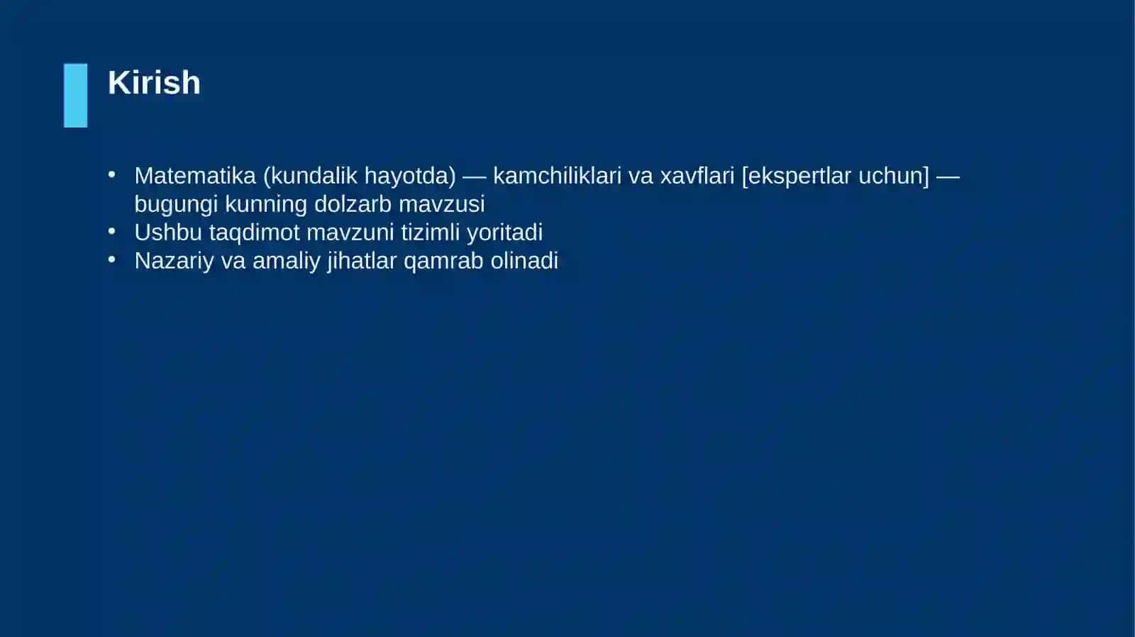 Matematika (kundalik hayotda) — kamchiliklari va xavflari [ekspertlar uchun] 3