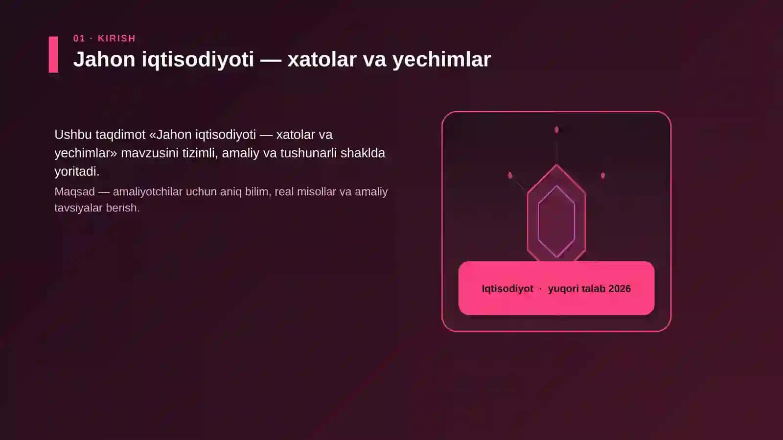 Jahon iqtisodiyoti — xatolar va yechimlar 3