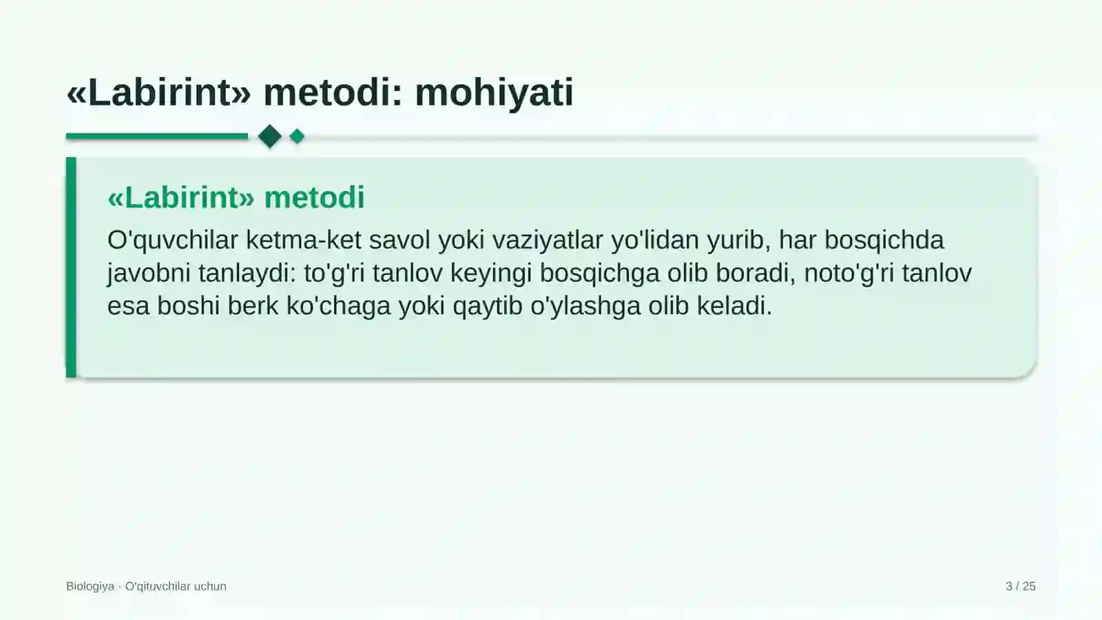 biologiya darslarida labirint metodidan foydalanish 8695 3