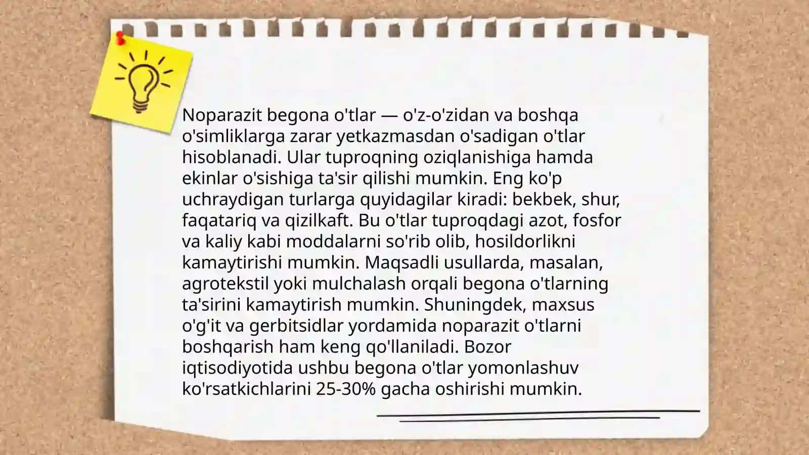 Noparazit begona o'tlar va bir yillik begona o'tlar 3