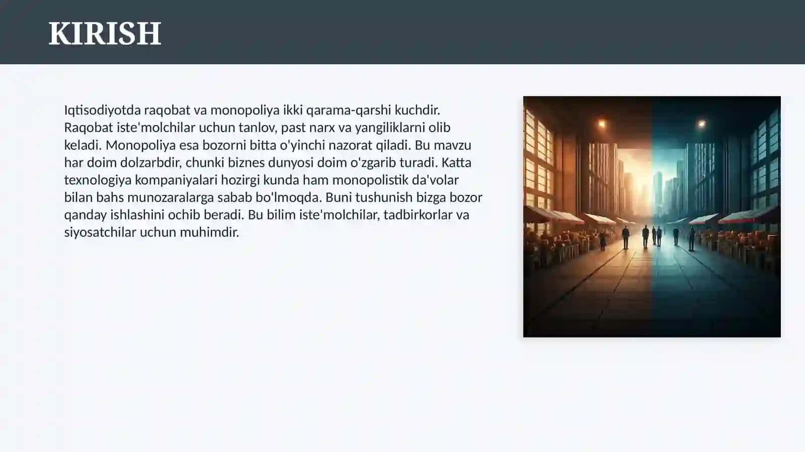 RAQOBAT VA MONOPOLIYA 3