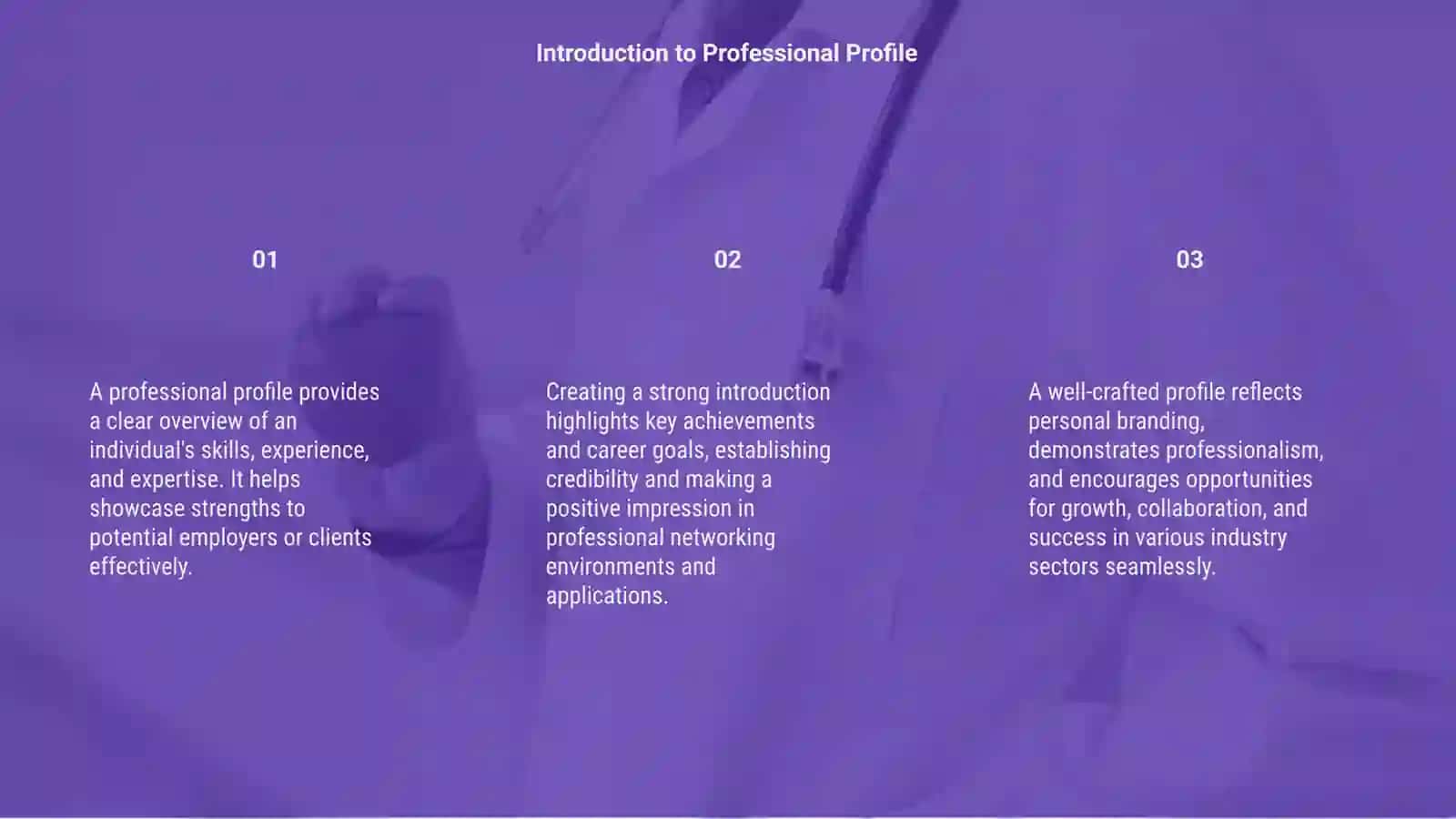 Professional Profile 3