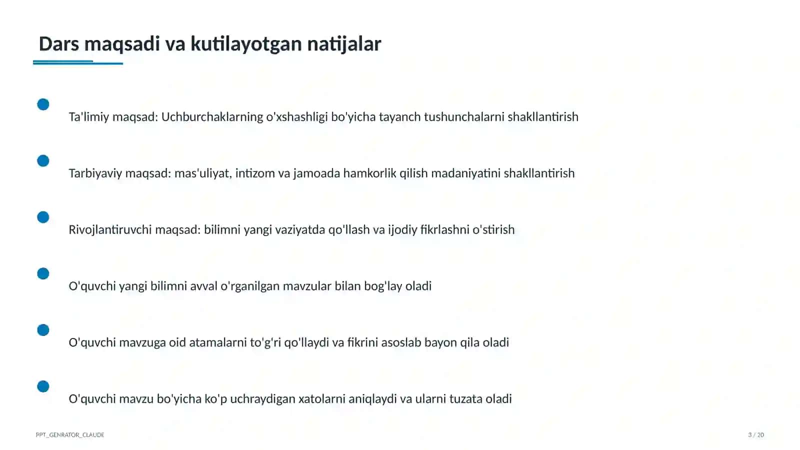 Uchburchaklarning o'xshashligi (8-sinf) 3
