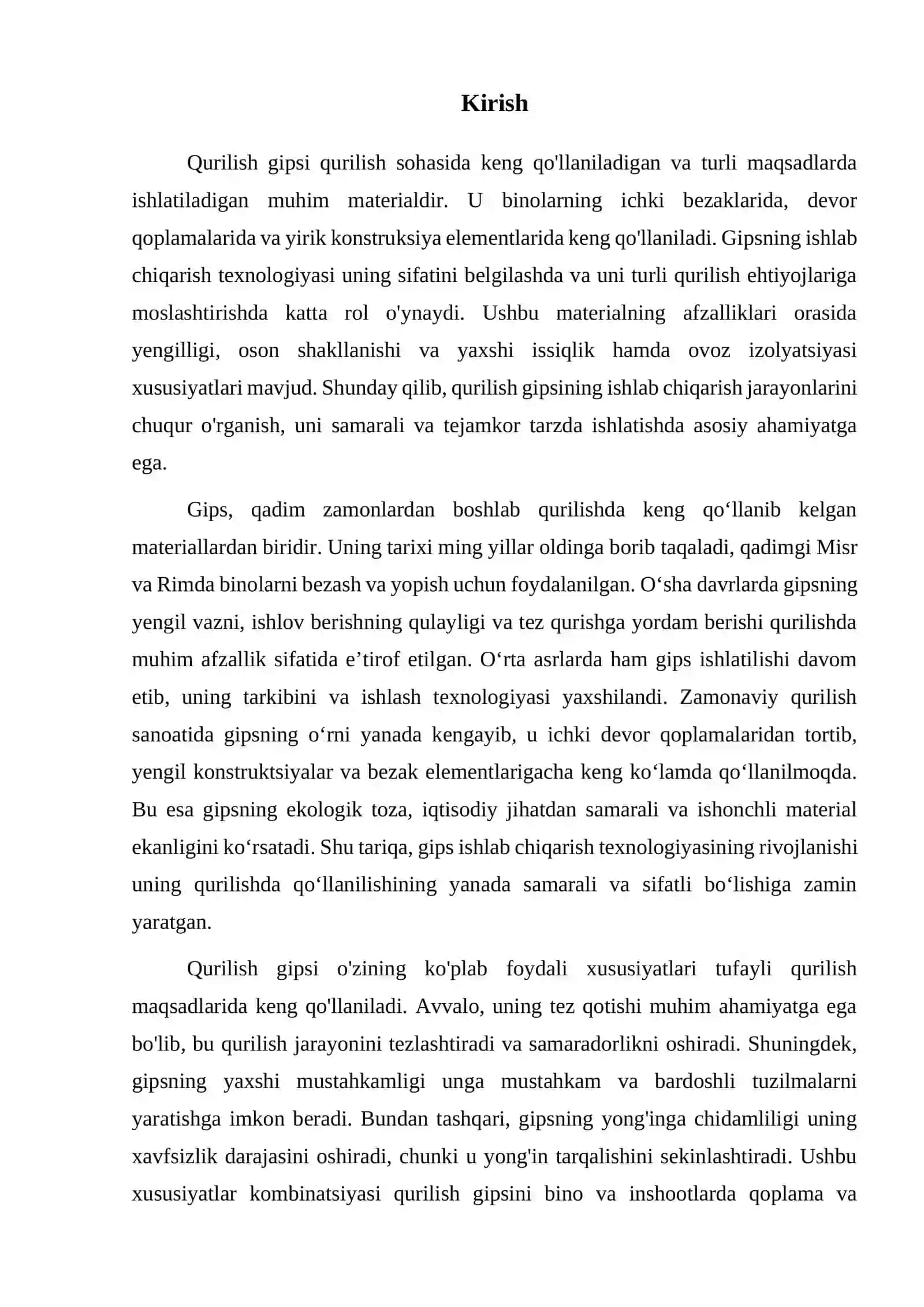 Qurilish gipsining ishlab chiqarish texnologiyasi 3