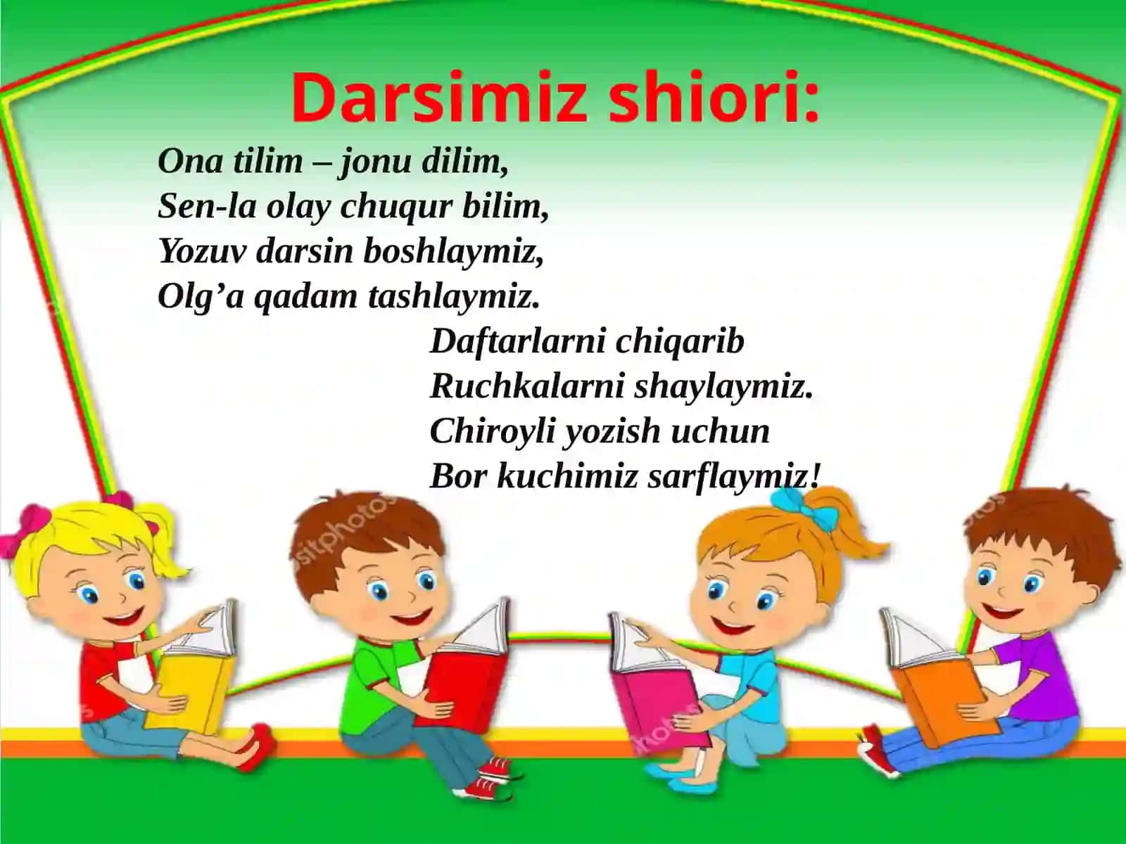 1-sinf “Gapning ifoda maqsadiga ko`ra turlari” 171-172-mashqlar 3