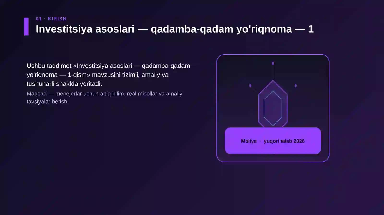 Investitsiya asoslari — qadamba-qadam yo'riqnoma — 1-qism 3