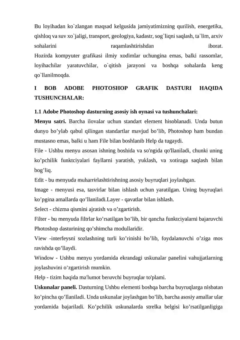 ADOBE PHOTOSHOP dasturida tasvir turlari va ularning bir- biridan farqli jihatlari 3