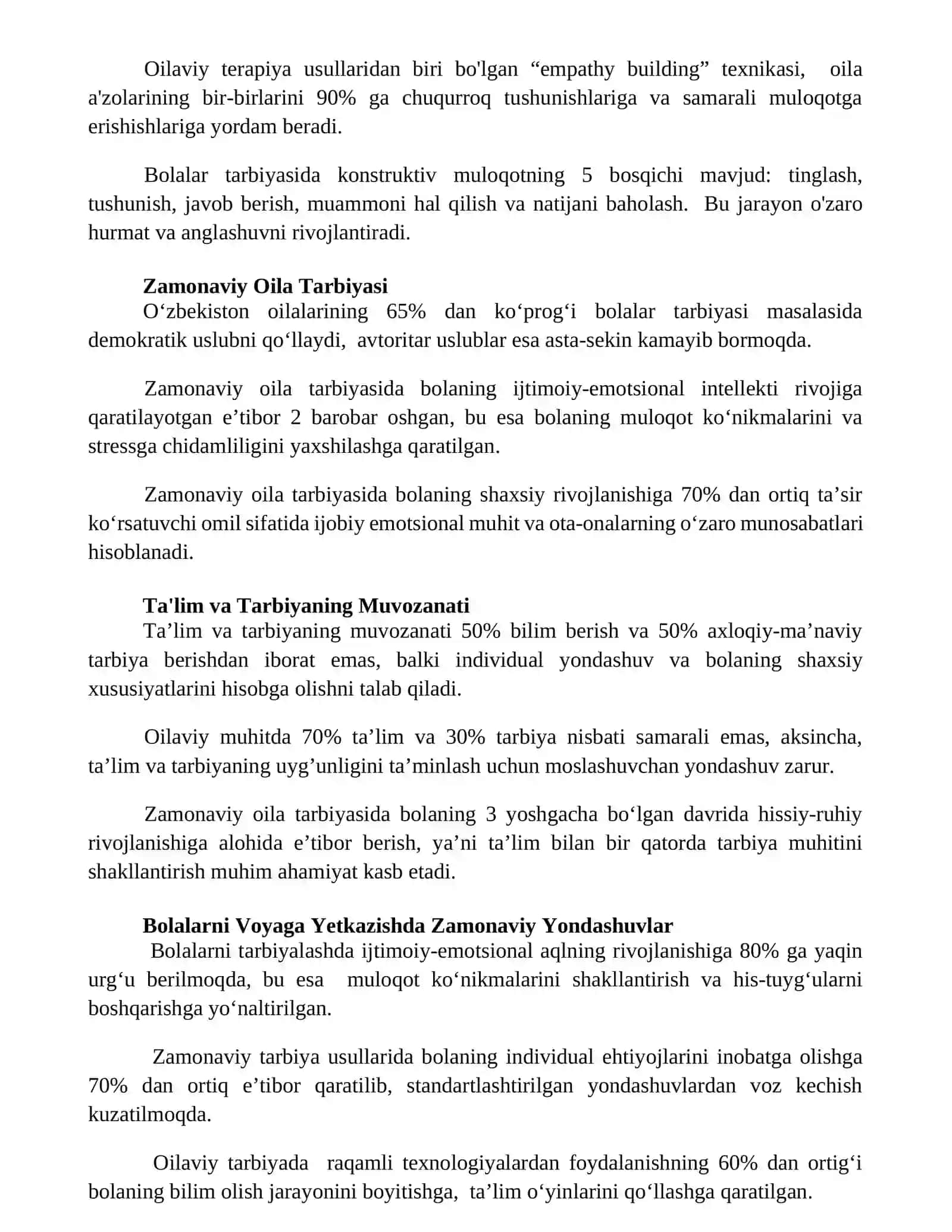 Bugungi kunda oilaviy tarbiya borasidagi zamonaviy qarashlar 3