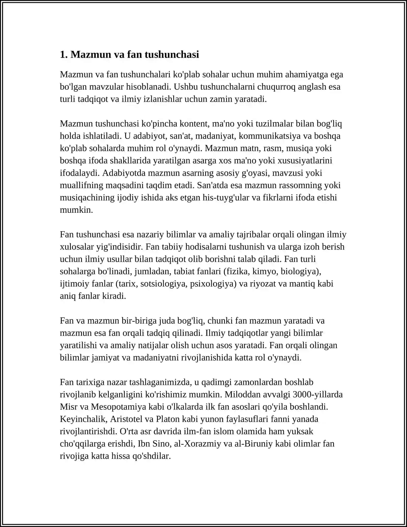 FANNING MAZMUNI PREDMETI VA VAZIFALARI 3
