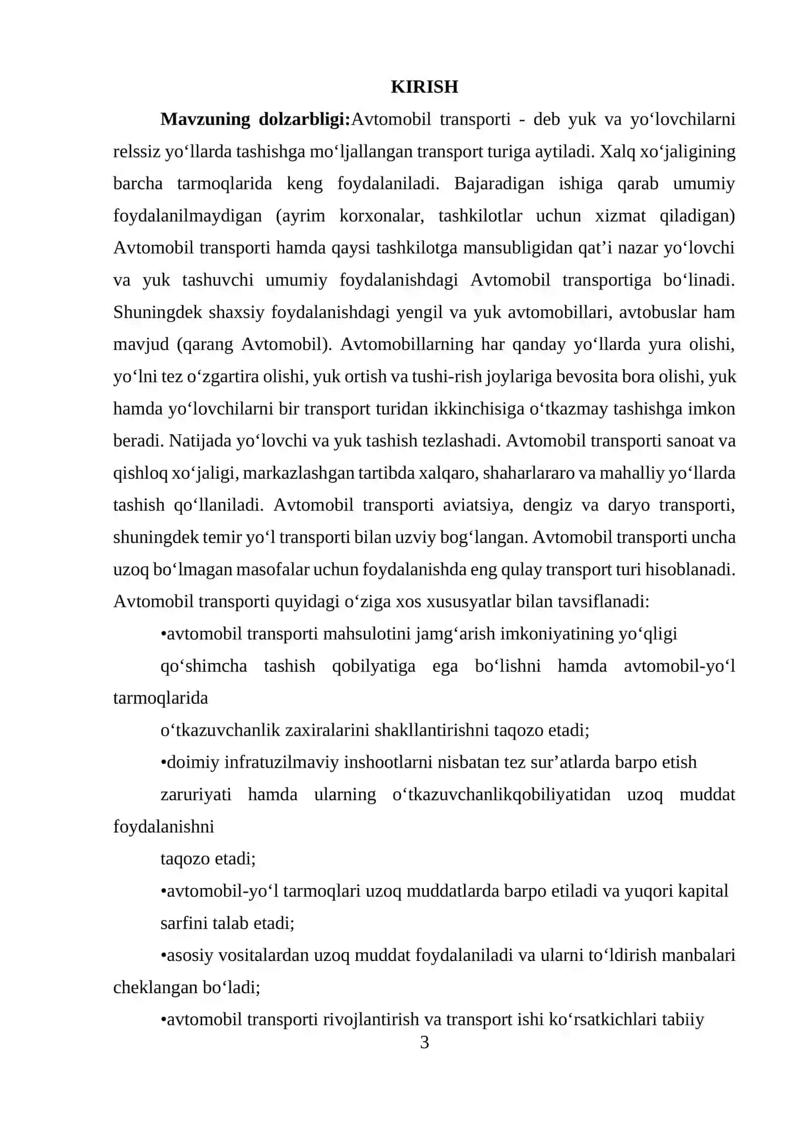 O‘zbekiston avtomobil yo‘llarining geografiyasi 3