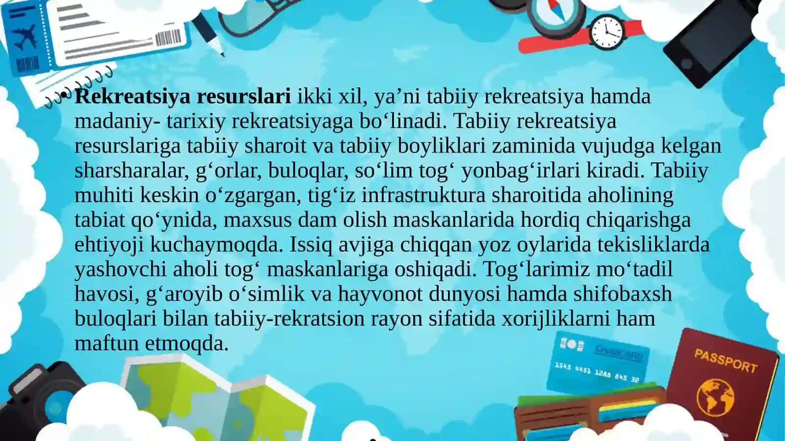 Rekreatsiya va Turizm 3