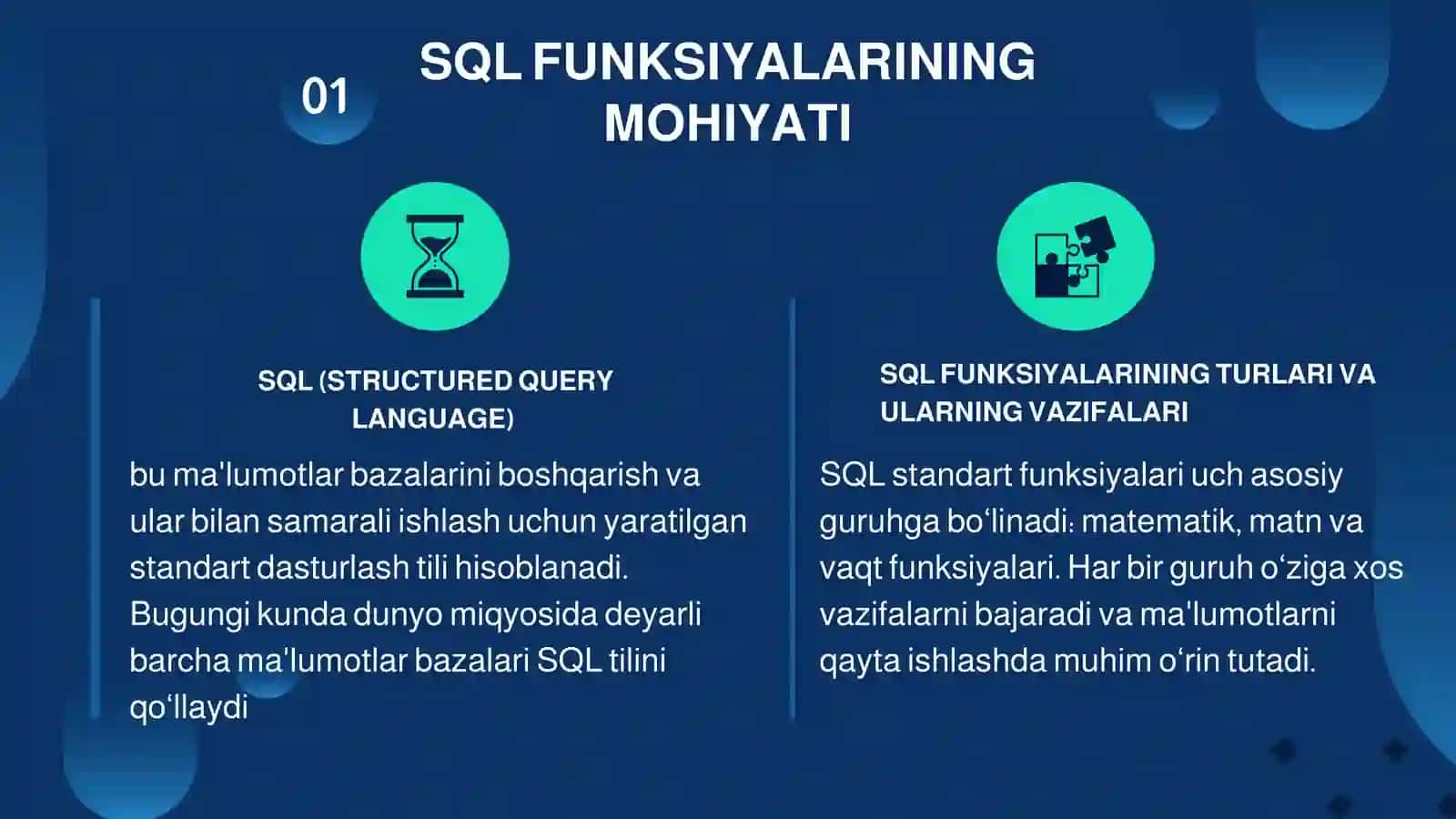 SQL standart funksiyalari 3