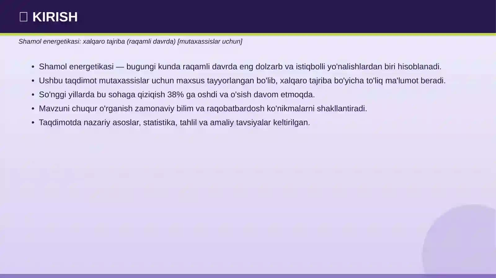 SHAMOL ENERGETIKASI 3