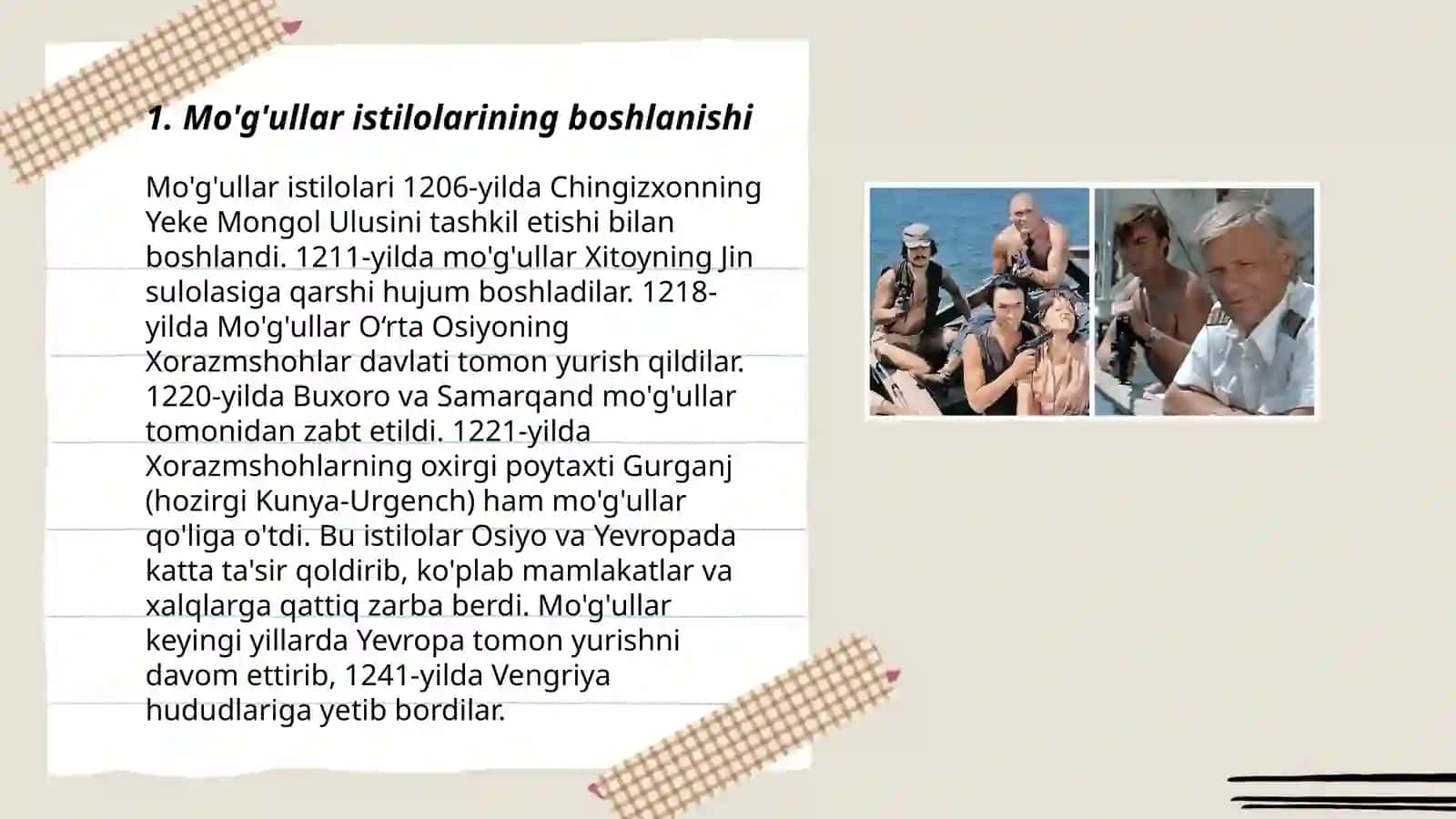 Mo'g'ullar istilolarining boshlanishi 3