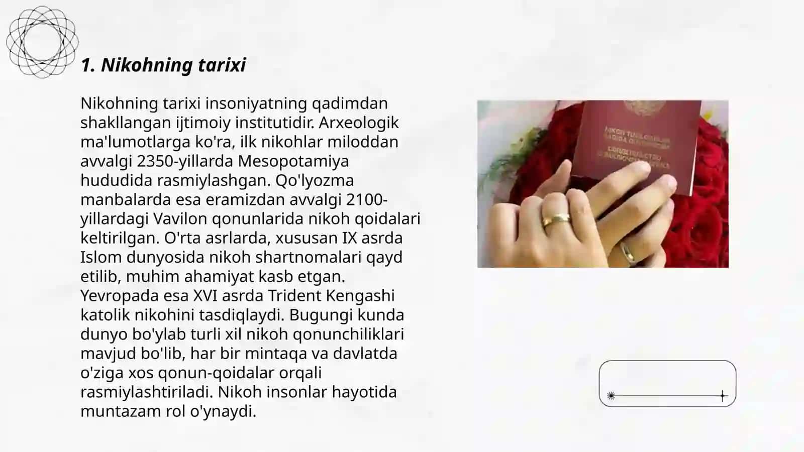Nikohning tarixi 3