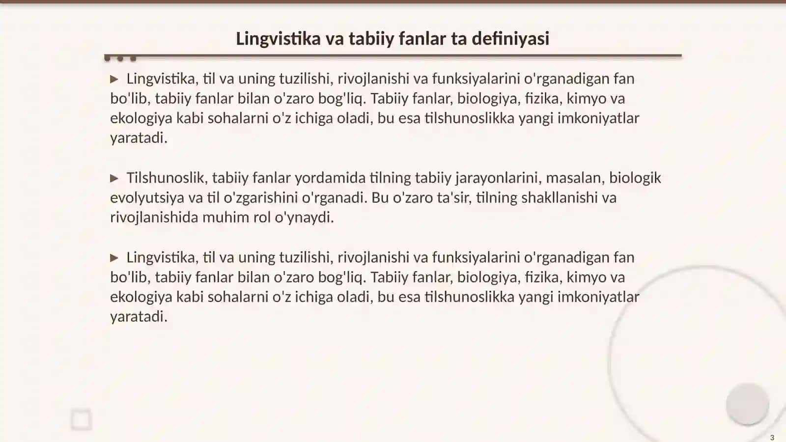 Tilshunoslikning tabiiy fanlar bilan munosabati 3