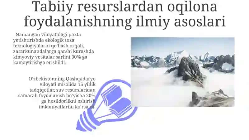 Oʻzbekistonda Tabiatdan Foydalanishdagi Ilmiy Tadqiqotlar 3